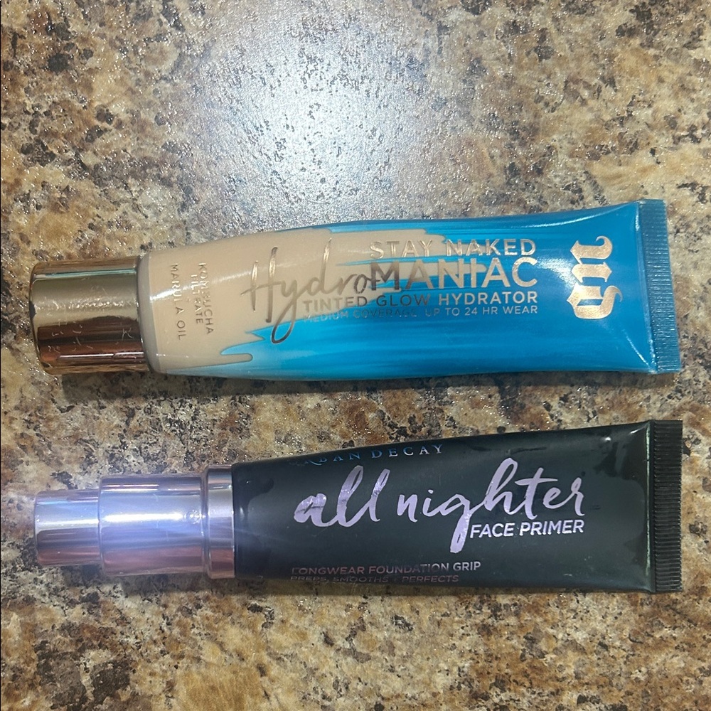 Urban Decay Stay Naked Hydromaniac and All Nighter Primer Duo